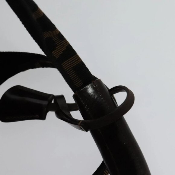 FENDI Zucca Canvas Boston Bag Brown Black Auth BA4042 - Picture 12 of 15